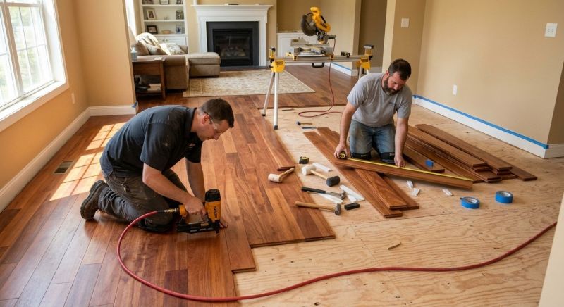 Cherry Floor Installation in Jackson, NJ