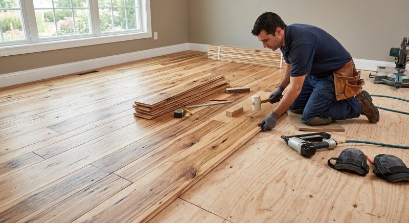 Hickory Floor Installation in Toms River, NJ