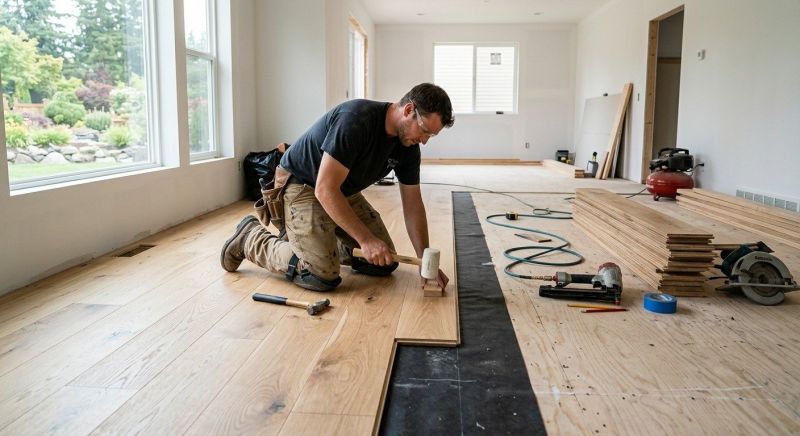 White Oak Floor Installation in Toms River, NJ