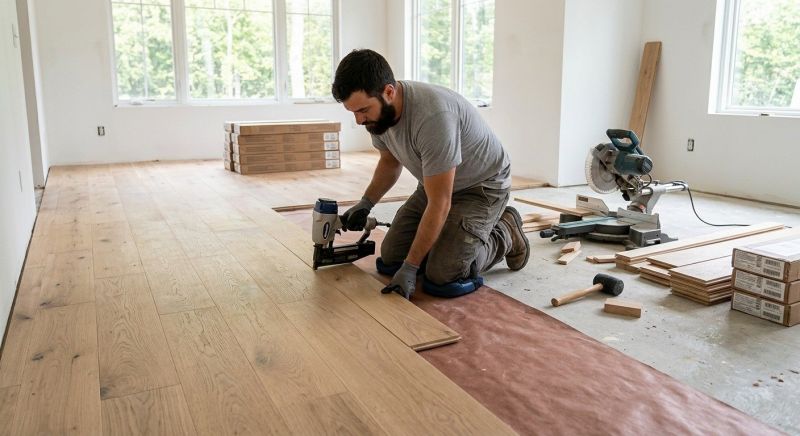 White Oak Floor Installation in Toms River, NJ